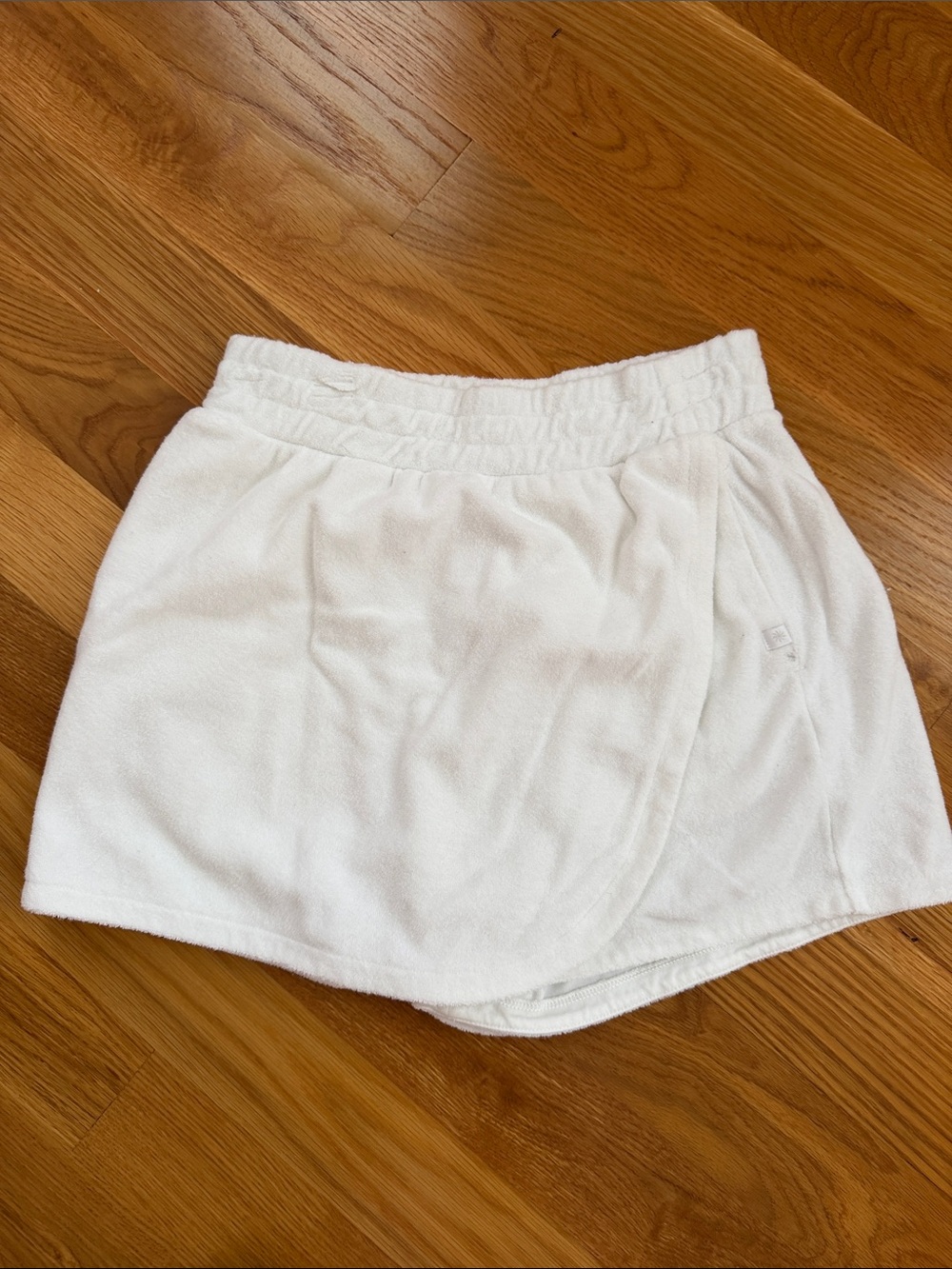 Athleta White Terry Wrap Skort